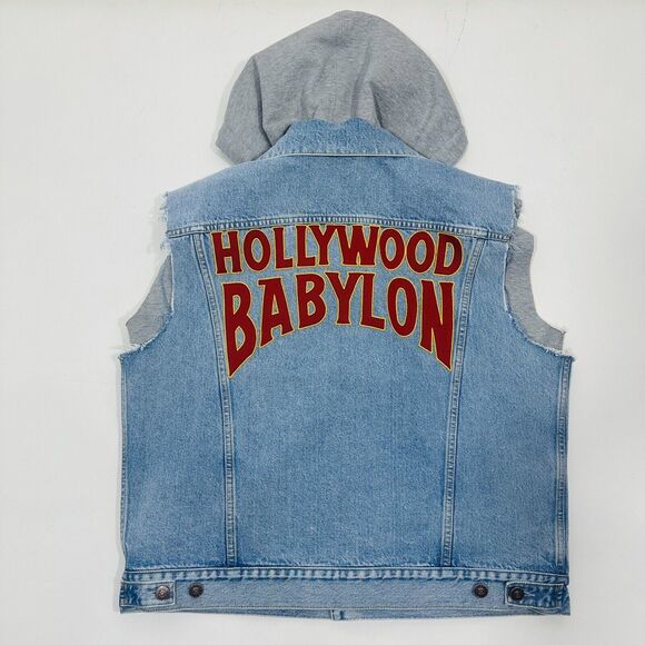 Gucci Men Size 48/ M Denim Gilet Vest Jacket Hooded Hollywood Babylon NWT $3150 - Picture 9 of 16